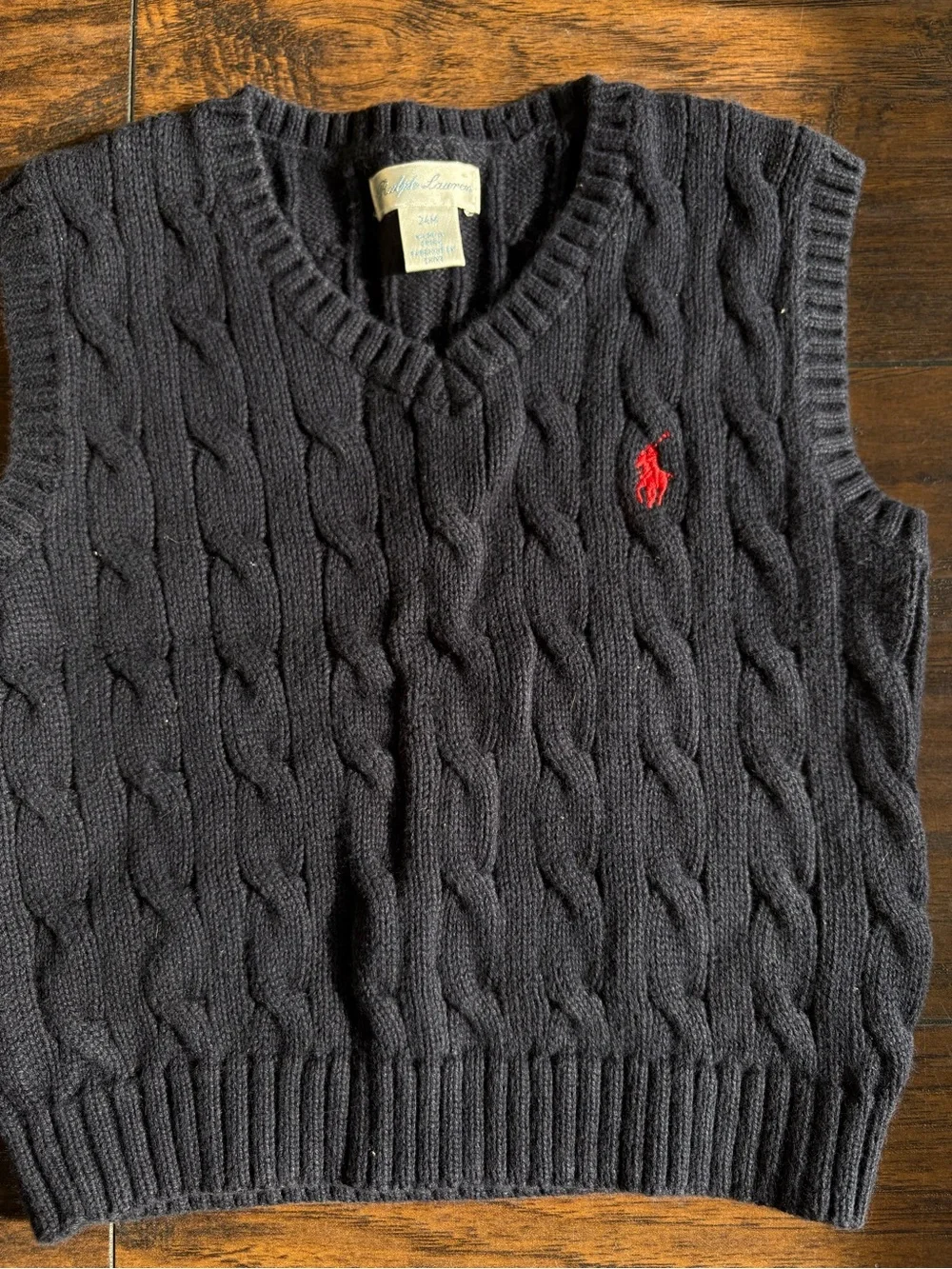 Ralph Lauren Cable Knit Sweater Vest 24M